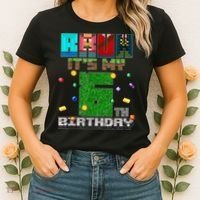Bruh It'S My 6th Birthday Video Game Pixel Birthday Boy Women's T-Shirt thumb 2