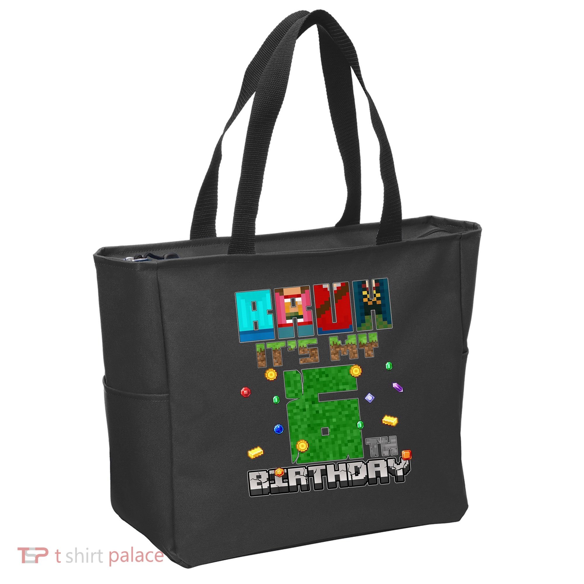Bruh It'S My 6th Birthday Video Game Pixel Birthday Boy Tote Bag