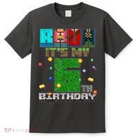 Bruh It'S My 6th Birthday Video Game Pixel Birthday Boy T-Shirt thumb 0