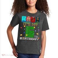 Bruh It'S My 6th Birthday Video Game Pixel Birthday Boy Kids T-Shirt thumb 2