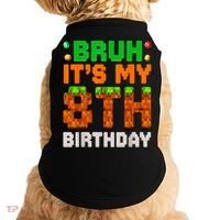 Bruh It'S My 8th Birthday 8 Year Old Birthday Boy Pixel Game Doggie Tank thumb 0