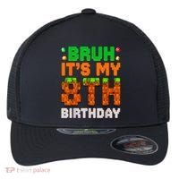 Bruh It'S My 8th Birthday 8 Year Old Birthday Boy Pixel Game Flexfit Unipanel Trucker Cap thumb 0