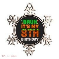 Bruh It'S My 8th Birthday 8 Year Old Birthday Boy Pixel Game Ornament thumb 0