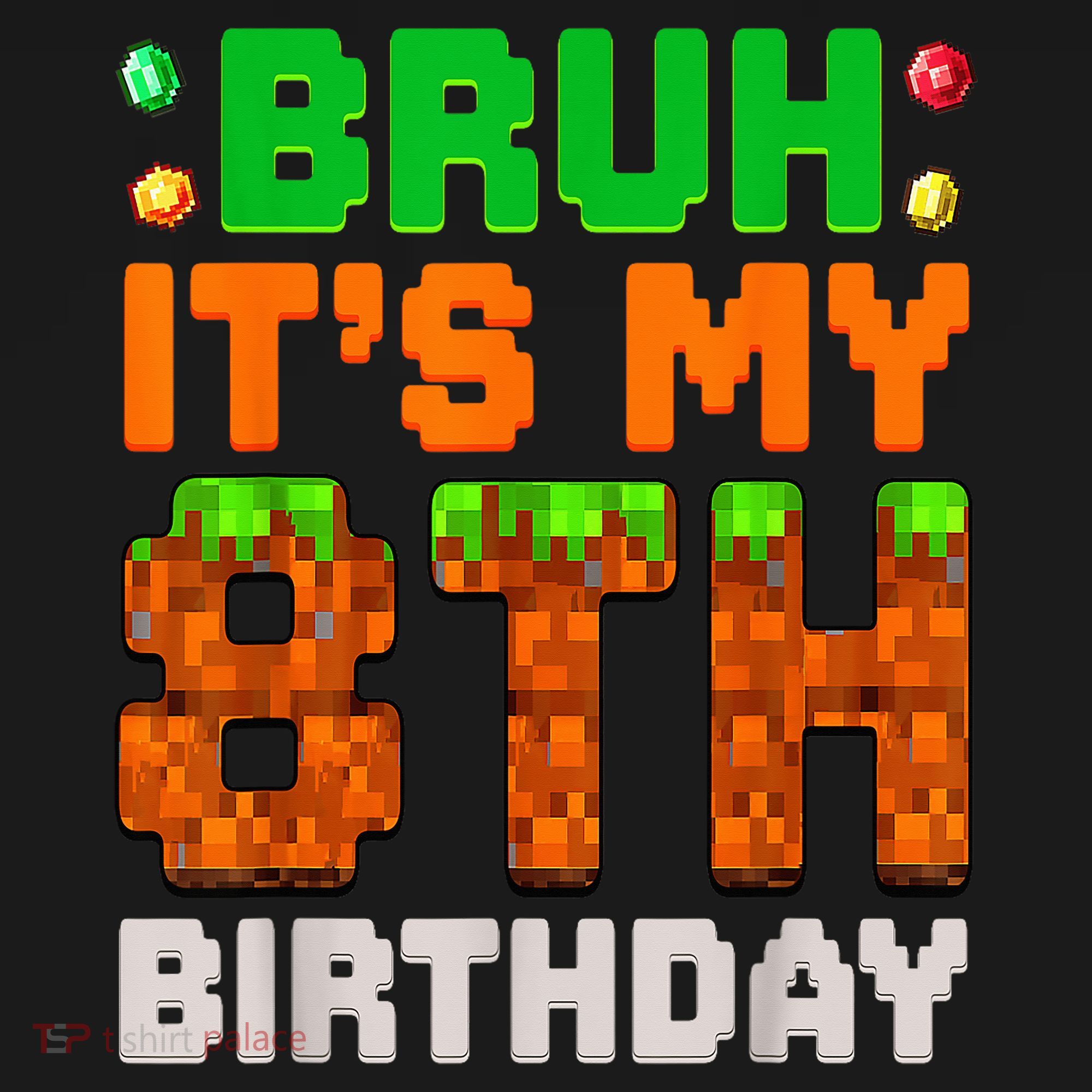Bruh It'S My 8th Birthday 8 Year Old Birthday Boy Pixel Game Visor
