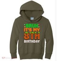 Bruh It'S My 8th Birthday 8 Year Old Birthday Boy Pixel Game Kids Hoodie thumb 0