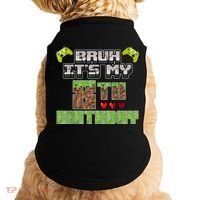 Bruh Its My 8th Birthday Boy Video Gamer Pixel Party Gaming Doggie Tank thumb 0