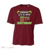 Bruh Its My 8th Birthday Boy Video Gamer Pixel Party Gaming Youth Performance Sprint T-Shirt thumb 0