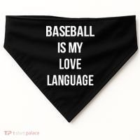 Baseball Is My Love Language USA-Made Doggie Bandana thumb 0