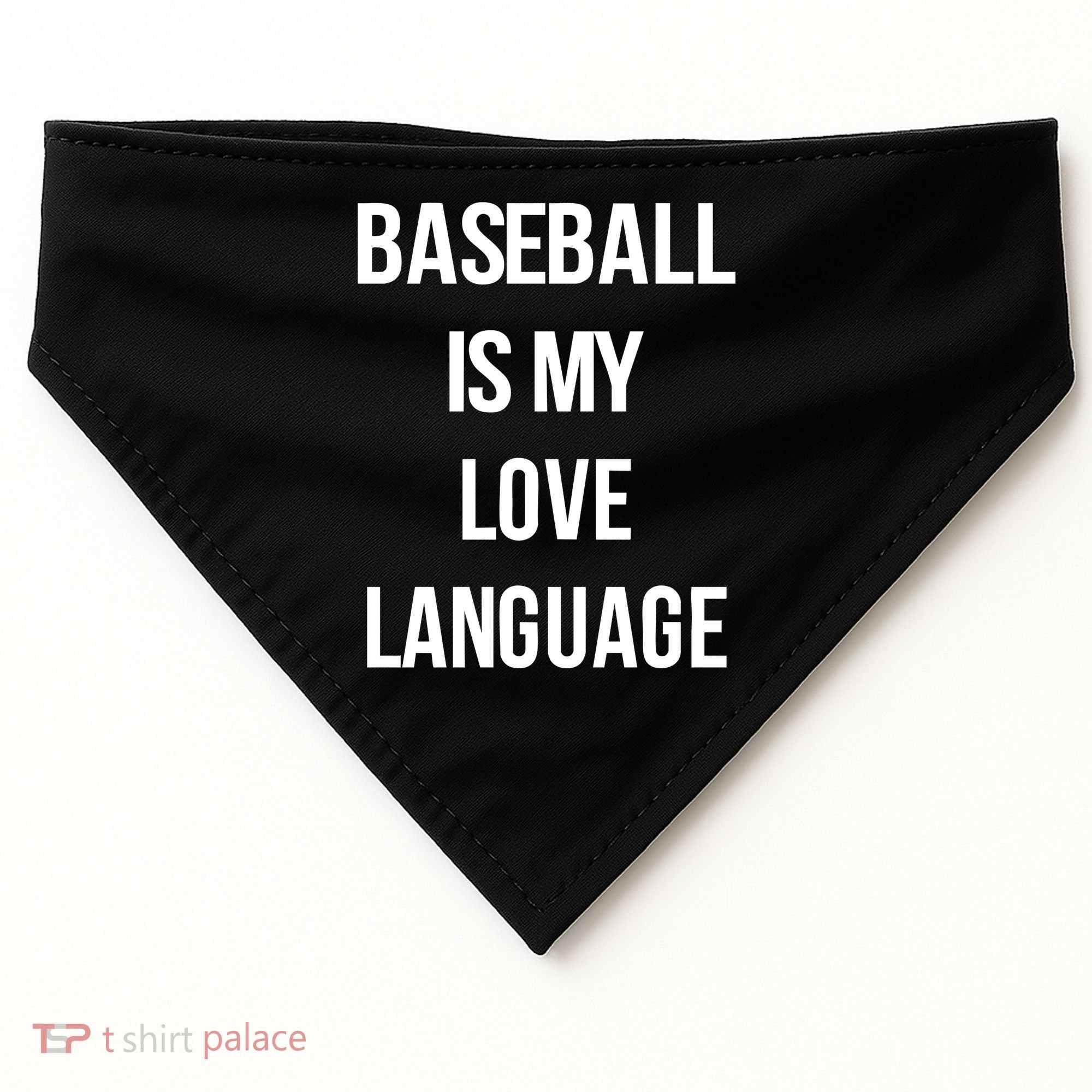 Baseball Is My Love Language USA-Made Doggie Bandana