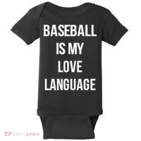 Baseball Is My Love Language Baby Bodysuit thumb 0