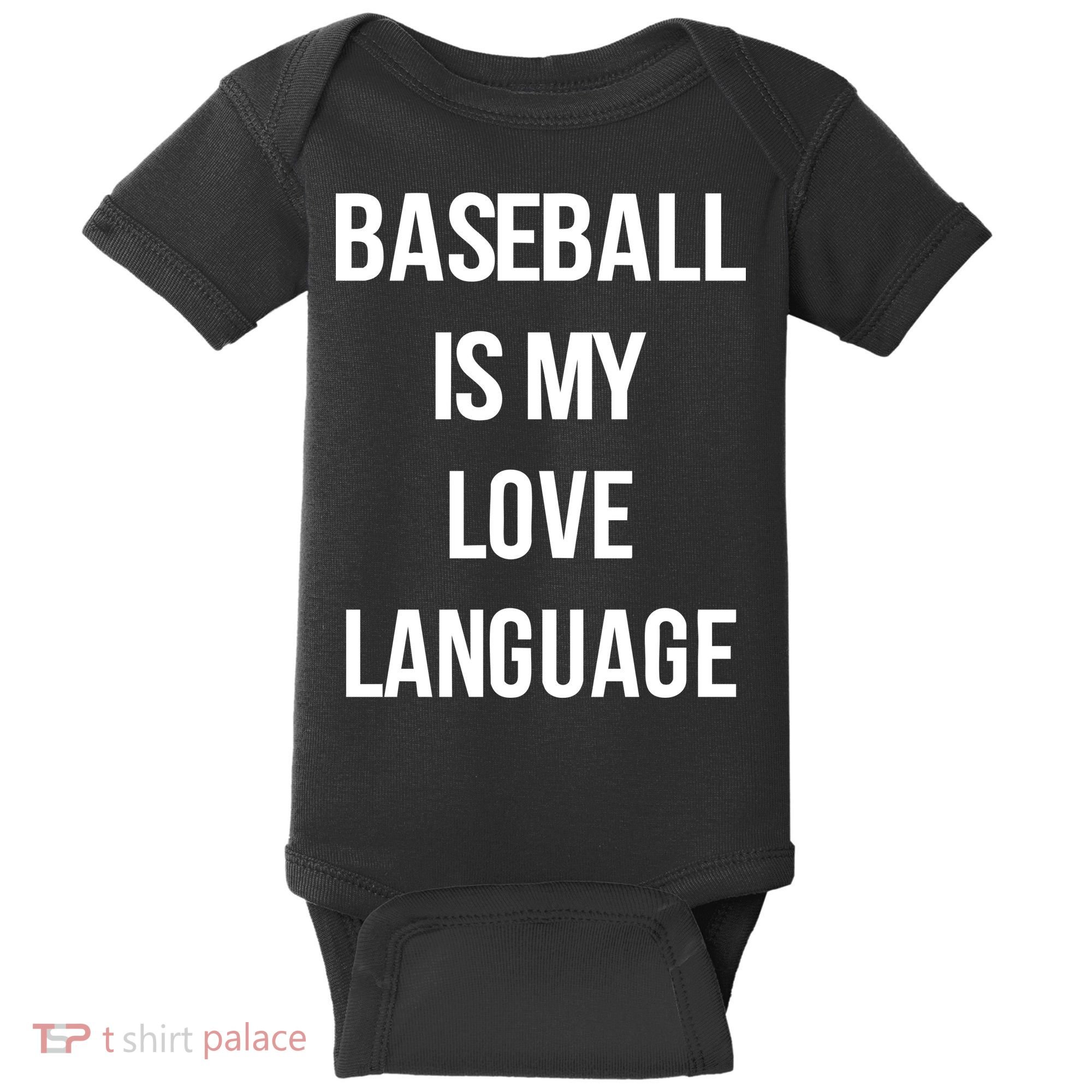 Baseball Is My Love Language Baby Bodysuit