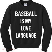 Baseball Is My Love Language Kids Sweatshirt thumb 0