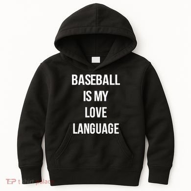 Baseball Is My Love Language Kids Hoodie