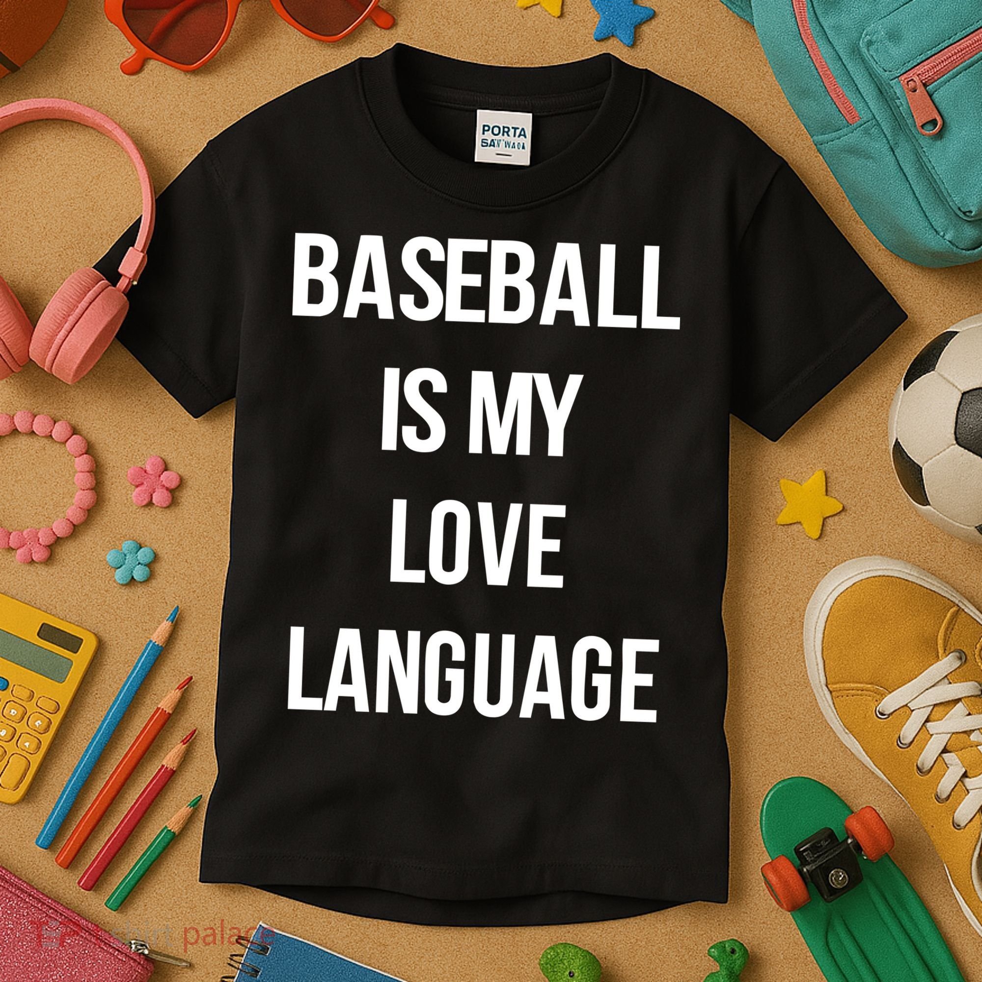 Baseball Is My Love Language Kids T-Shirt