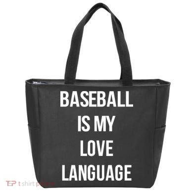 Baseball Is My Love Language Tote Bag