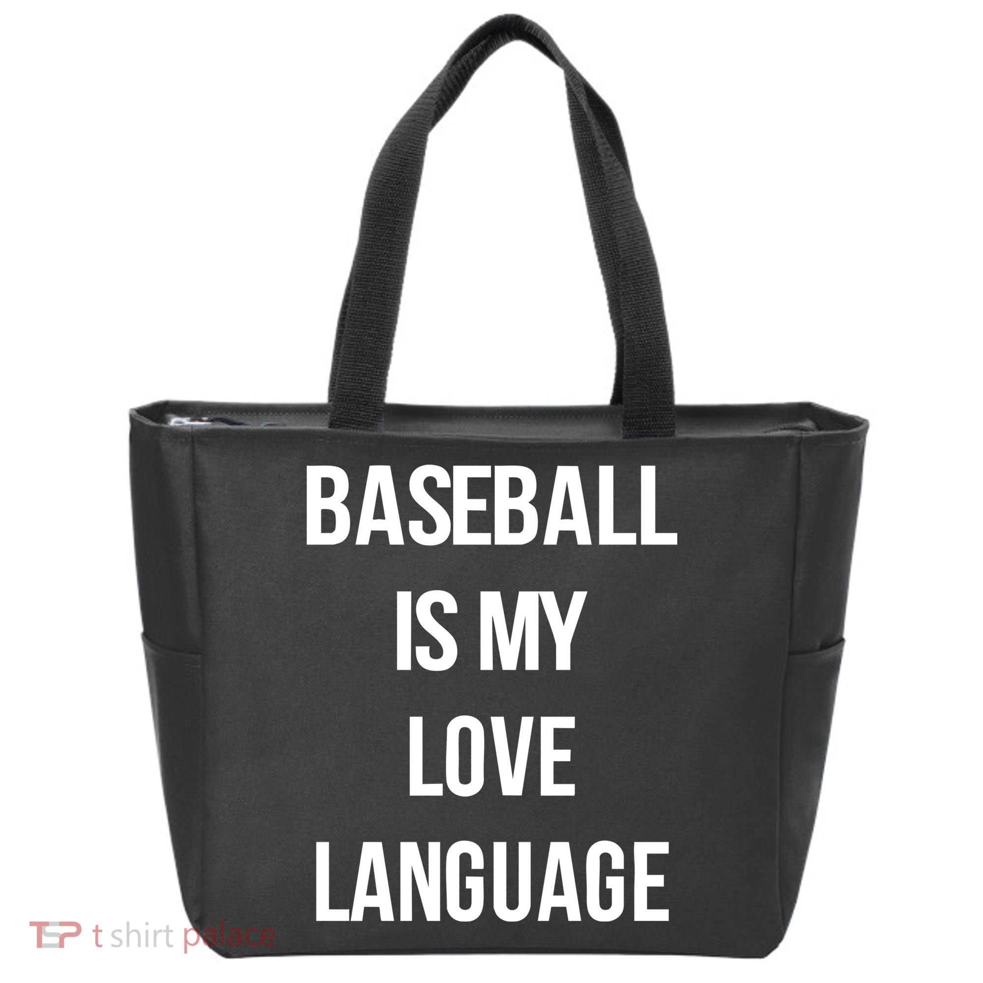 Baseball Is My Love Language Tote Bag