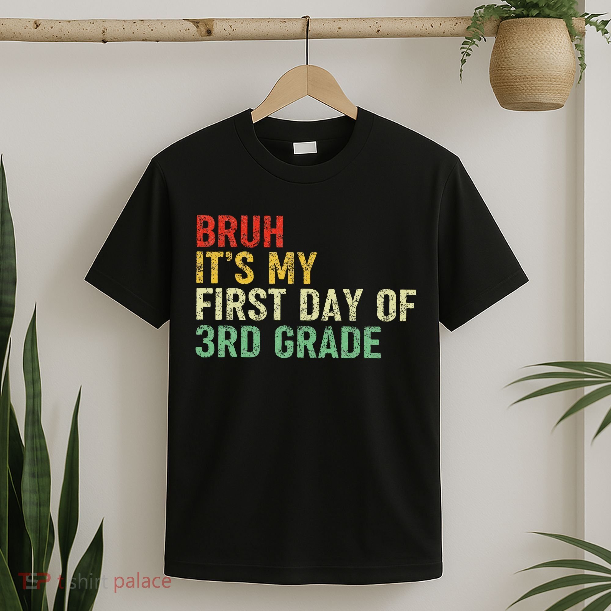 Bruh It's My First Day Of 3rd Grade Funny Back To School Boy T-Shirt
