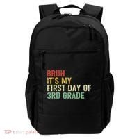 Bruh It's My First Day Of 3rd Grade Funny Back To School Boy Backpack thumb 0