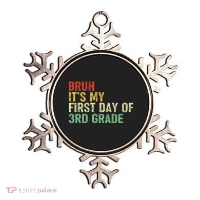 Bruh It's My First Day Of 3rd Grade Funny Back To School Boy Ornament