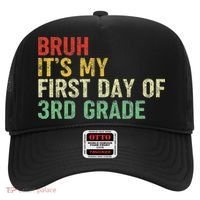 Bruh It's My First Day Of 3rd Grade Funny Back To School Boy Hat thumb 0