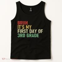 Bruh It's My First Day Of 3rd Grade Funny Back To School Boy Tank Top thumb 2