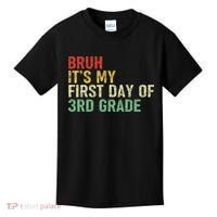 Bruh It's My First Day Of 3rd Grade Funny Back To School Boy Kids T-Shirt thumb 0