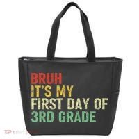 Bruh It's My First Day Of 3rd Grade Funny Back To School Boy Tote Bag thumb 0
