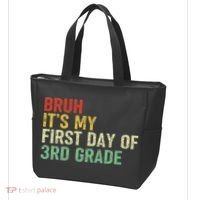 Bruh It's My First Day Of 3rd Grade Funny Back To School Boy Tote Bag thumb 3