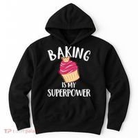 Baking Is My Superpower Baking Lovers Baking Themed Gift Hoodie thumb 0