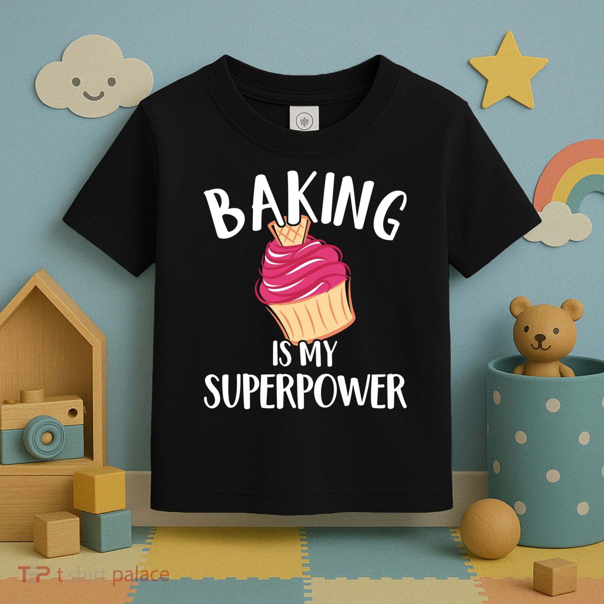 Baking Is My Superpower Baking Lovers Baking Themed Gift Toddler T-Shirt