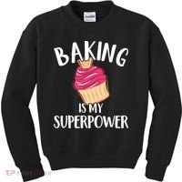 Baking Is My Superpower Baking Lovers Baking Themed Gift Kids Sweatshirt thumb 0
