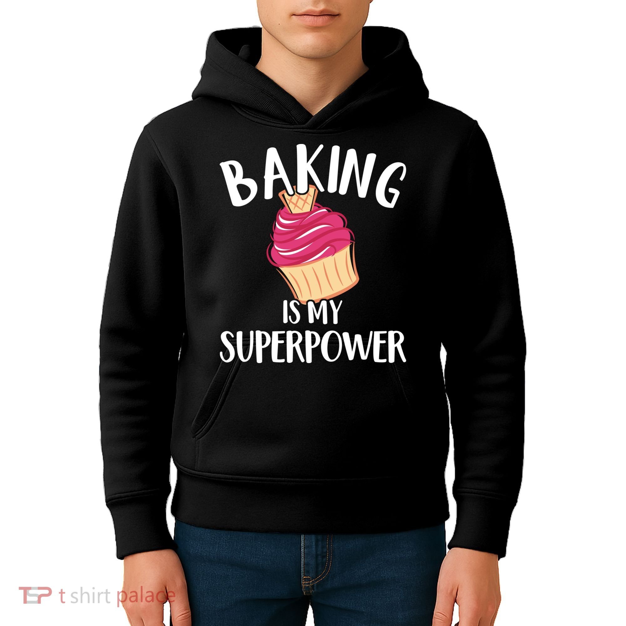 Baking Is My Superpower Baking Lovers Baking Themed Gift Kids Hoodie