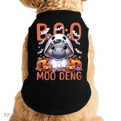 Boo I Mean Moo Deng Halloween Pygmy Hippo Gift Doggie Tank