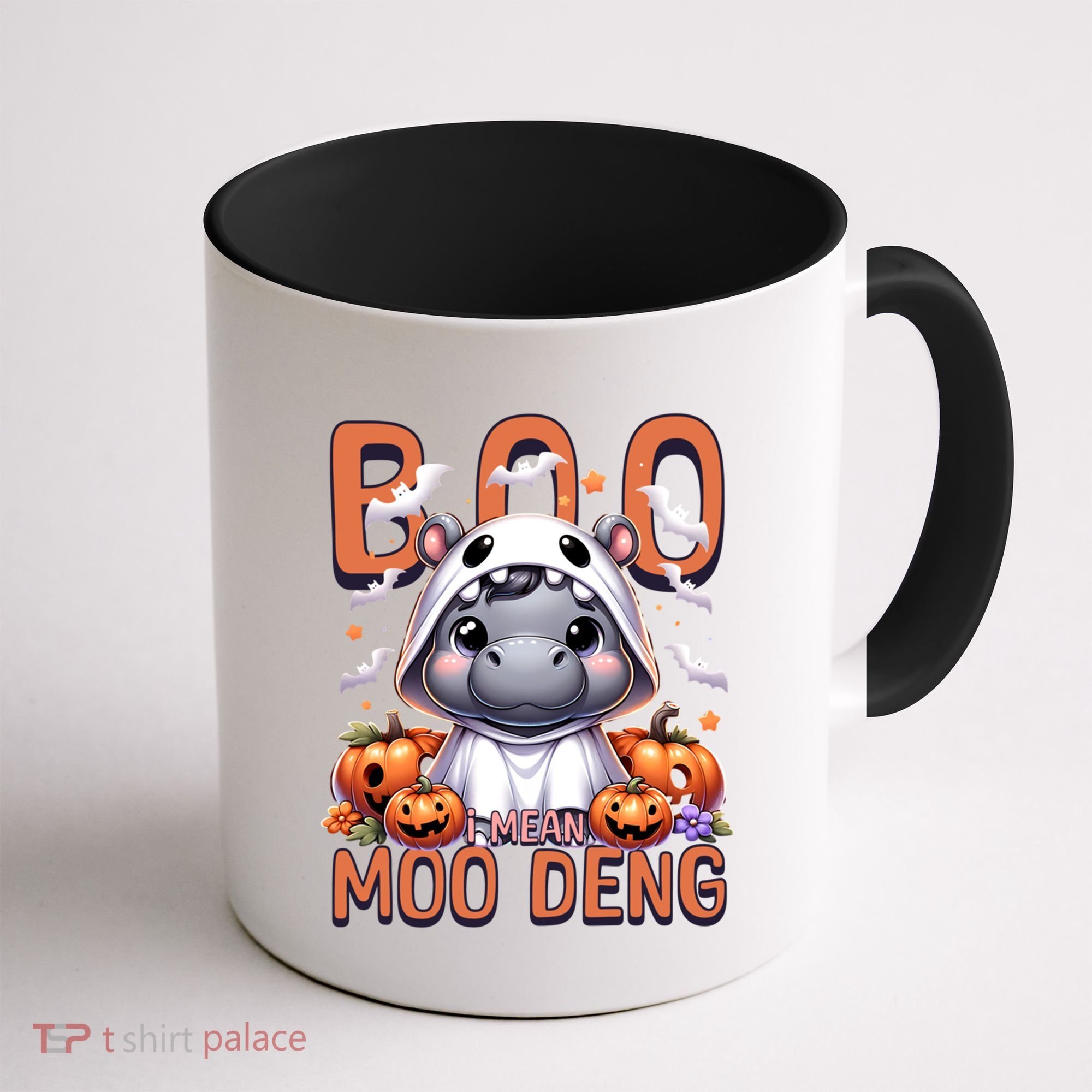 Boo I Mean Moo Deng Halloween Pygmy Hippo Gift Coffee Mug