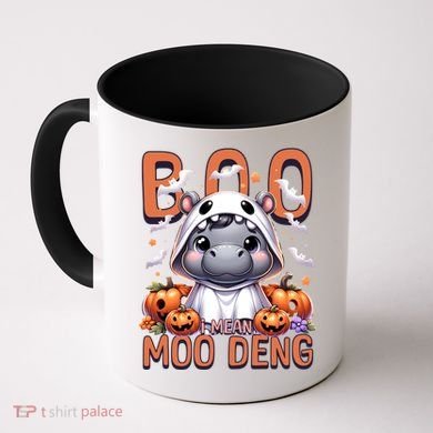 Boo I Mean Moo Deng Halloween Pygmy Hippo Gift Coffee Mug