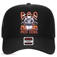 Boo I Mean Moo Deng Halloween Pygmy Hippo Gift Hat thumb 0