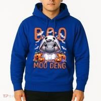 Boo I Mean Moo Deng Halloween Pygmy Hippo Gift Hoodie thumb 2