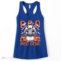 Boo I Mean Moo Deng Halloween Pygmy Hippo Gift Women's Tank Top thumb 0