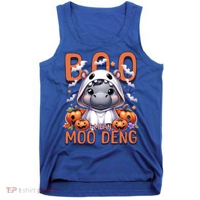 Boo I Mean Moo Deng Halloween Pygmy Hippo Gift Tank Top