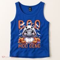 Boo I Mean Moo Deng Halloween Pygmy Hippo Gift Tank Top thumb 2