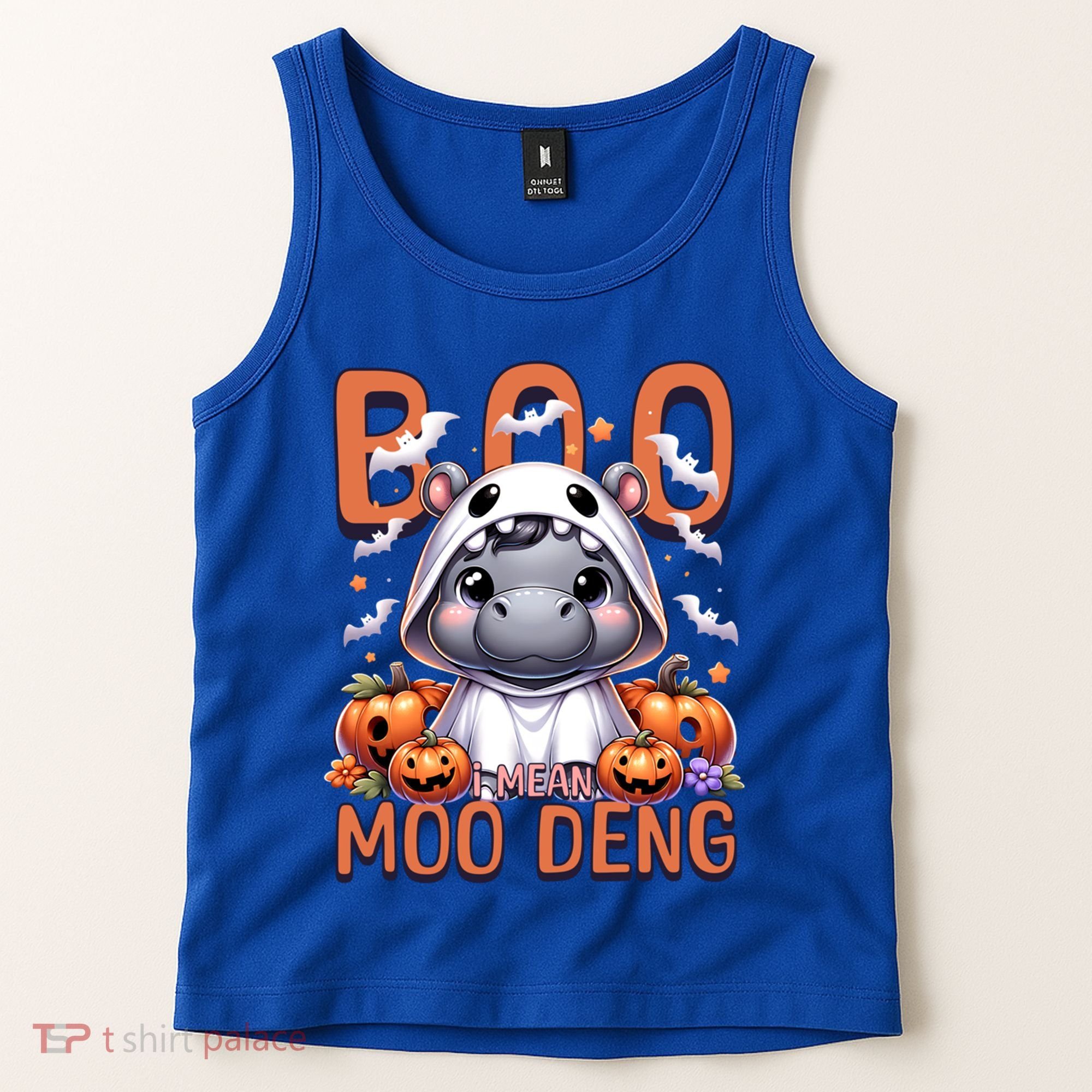Boo I Mean Moo Deng Halloween Pygmy Hippo Gift Tank Top