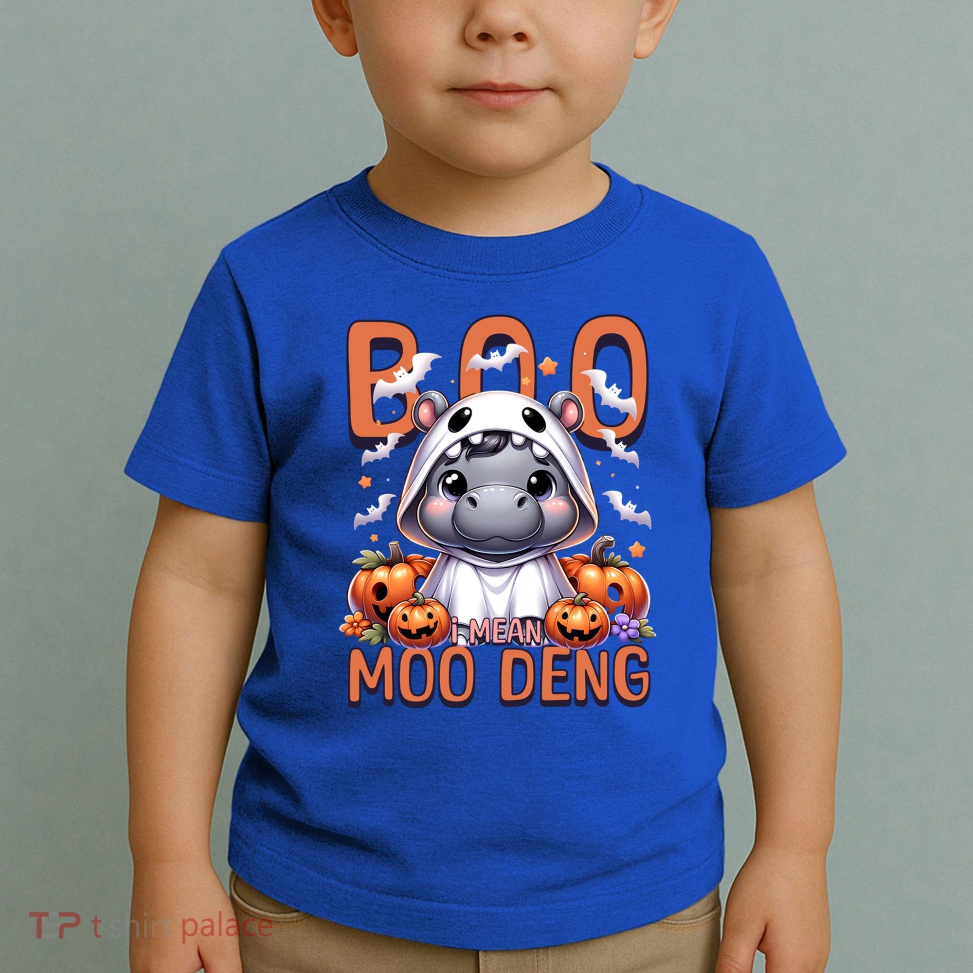 Boo I Mean Moo Deng Halloween Pygmy Hippo Gift Toddler T-Shirt