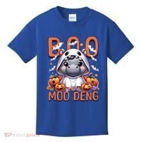 Boo I Mean Moo Deng Halloween Pygmy Hippo Gift Kids T-Shirt thumb 0