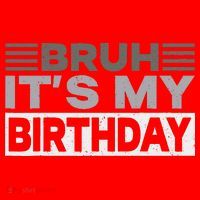 Bruh Its My Birthday Funny Humor Birthday Party Santa Hat thumb 1