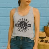 Boxing Is My Therapy Women's Tank Top thumb 2
