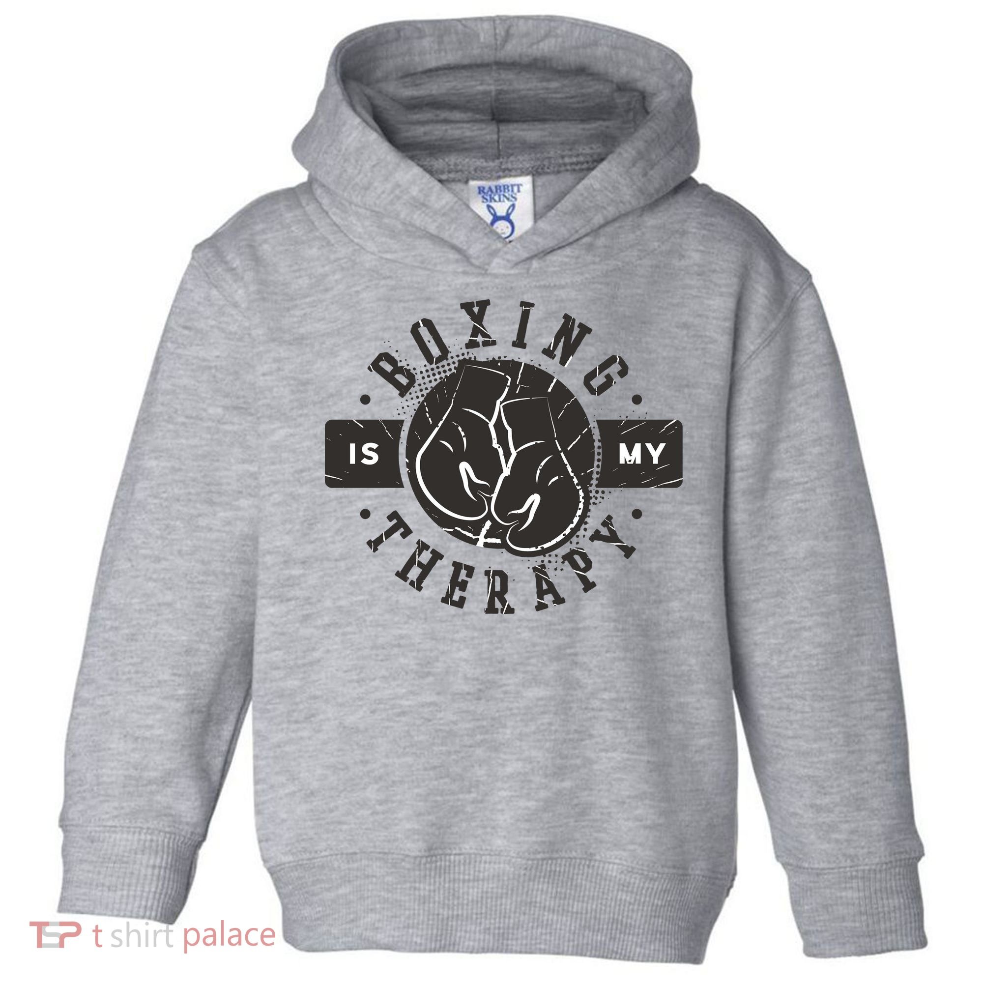 Boxing Is My Therapy Toddler Hoodie