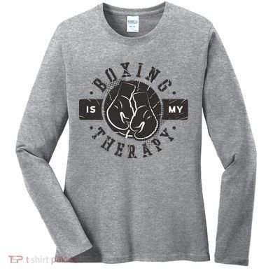 Boxing Is My Therapy Women's Long Sleeve Shirt