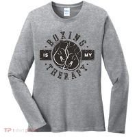 Boxing Is My Therapy Women's Long Sleeve Shirt thumb 0