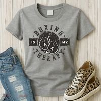 Boxing Is My Therapy Women's T-Shirt thumb 3