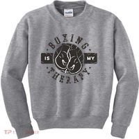 Boxing Is My Therapy Kids Sweatshirt thumb 0
